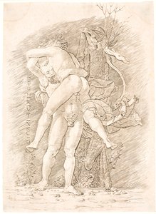 Herkules og Antæus af Andrea Mantegna