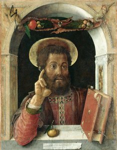 Pyhä Markus, evankelista, n. 1450 (sekoitustekniikka kankaalle) af Andrea Mantegna