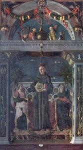 Sankt Bernardino af Siena med engle af Andrea Mantegna