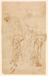 Studier til Kristus ved søjlen (verso), ca. 1460-65 (pen & blæk på papir) [se også 5934515] af Andrea Mantegna