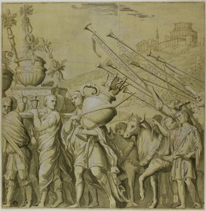 Julius Cæsars triumfer: Lærred nr. IV af Andrea Mantegna