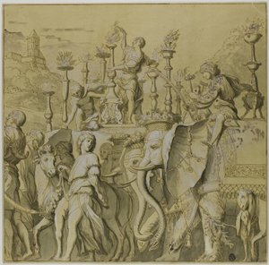 Triumfer af Julius Cæsar: Lærred nr. V af Andrea Mantegna