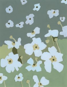 Blomstersymfoni, 2023 (akryl på papir) af Andrea Mejia