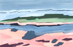 Looking out,2023 (akryl på papir)