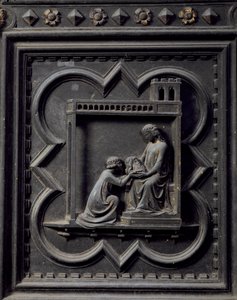 Salome tager hovedet af Johannes Døberen til sin Moder Herodias, Herodes
