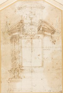 Skitse til et Sankt Bartholomæus-alter af Andrea Pozzo