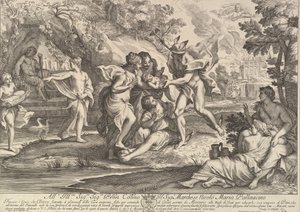 Bacchus som barn givet af Merkur til nymfernes pleje.