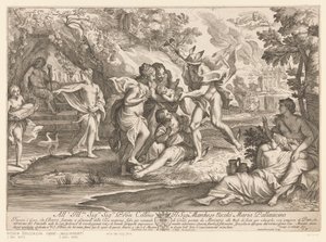 Merkur giver Bacchus til Nysas nymfer