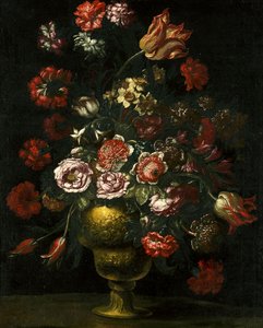 Vase med blomster af Andrea Scacciati