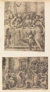 Magiernes tilbedelse, ca. 1542-46. af Andrea Schiavone