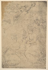 Saint Catherines mystiske ægteskab, ca. 1550. af Andrea Schiavone