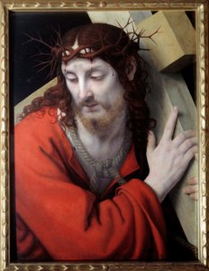 Kristus bærer sit kors. Maleri af Andrea Solario (1460-1522)