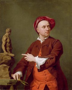 John Michael Rysbrack modellerer sin Terra-Cotta-statue af Hercules, 1753