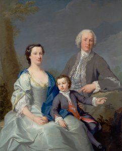Sir Robert og Lady Smyth med deres søn, Hervey