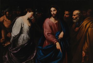 Kristus og kvinden taget i utroskab, c.1630.