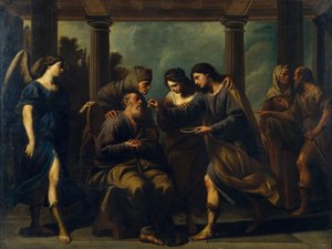 Tobias helbreder sin fars blindhed, ca. 1640