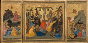 Scener fra Kristi lidenskab: Kvalen i haven, korsfæstelsen..., 1380