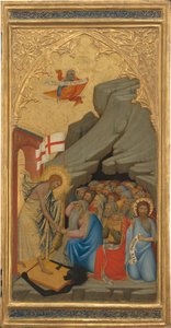 The Descent into Limbo, ca. 1380 (ægtempera & bladguld på træpanel)