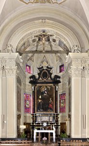 Udsigt over Presbyter, Church of Santi Nazaro og Celso, Brienno, Como, Lombardiet, Italien (foto) af Andrea de Passeri