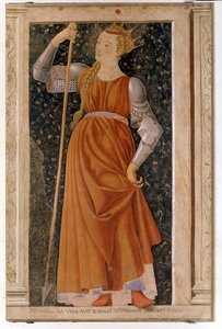 Dronningen Tomyris, der regerede over Massagetae (Fresco