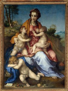 Charite-maleri af Andrea del Sarto (1486-1531) 1518 søn. 1,85 x 1,37 m. Paris. af Andrea del Sarto