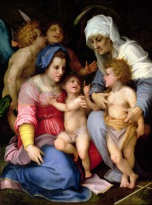 Hellig familie med engle, ca. 1515-16 af Andrea del Sarto