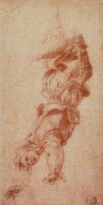Onde skikkelser; tegning af Andrea del Sarto. Kabinet for tegninger og tryk, Uffizi Gallery, Firenze af Andrea del Sarto