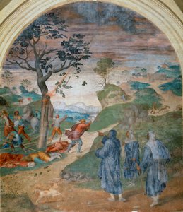 S. Filippo Benizzi straffer blasfemikerne, 1509-1510 af Andrea del Sarto