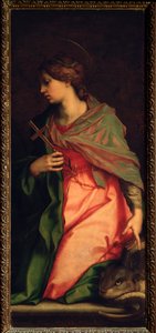 Sankt Margarita af Antiokia, altertavle af St. Agnes (maleri, 1525-1528) af Andrea del Sarto