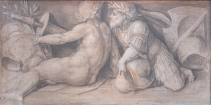 Scene med figurer i klassisk stil af Andrea del Sarto