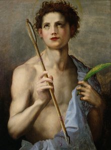 St. Sebastian holder to pile og martyrpalmen