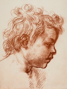 Studie for lederen af ​​St. John (barn) af den hellige familie, Palatina Gallery, Pitti; tegning af Andrea del Sarto, afdelingen for tegninger og tryk, Uffizi Gallery, Firenze af Andrea del Sarto