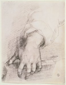 Studie af en hånd til Harpens Madonna (kridt på papir) af Andrea del Sarto