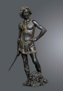 David sejrer over Goliat, ca 1470.