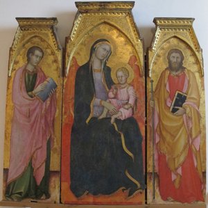 madonna med barn mellem helgener af Andrea di Bartolo