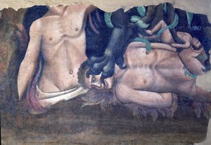 Dødens triumf, detalje fra de fordømtes pine, fresko fra 1348 af Andrea di Cione Orcagna