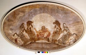 Apollons vogn. Andrea Appiani (1754-1817). Maleri. Pinacoteca de Brera. Milano af Andrea the Elder Appiani