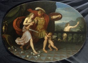 Mars vrede kontrolleret af Venus af Andrea the Elder Appiani