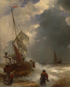 A. Achenbach, landgang af fiskerne af Andreas Achenbach