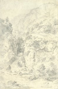 Bjergrige landskaber af Andreas Achenbach