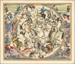 Himmelkort fra 1660 over stjernebillederne på den sydlige halvkugle af Andreas Cellarius