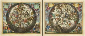 Haemisphaerium Stellatum Boreale Cum Aequali Sphaerarum Proportione - Haemisphaerium Stellatum Australe Cum Aequali Sphaerarum Proportione af Andreas Cellarius