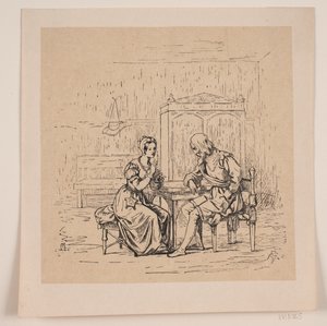 Illustration til Niels Ebbesens vise af Andreas Flinch