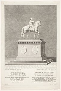 Rytterstatuen af Frederik V på Amalienborg Slotsplads af Andreas Heckel