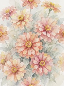 Blomstrende zinniaer i lyserøde nuancer
