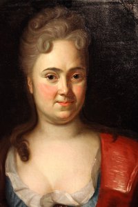 Portræt af kejserinde Catherine I. 1684-1727, 1712 af Andreas Møller