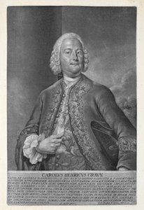 Carl Heinrich Graun (1703-59) graveret af Valentin Daniel Preissler (1717-65) 1752 (mezzotint) af Andreas Moller