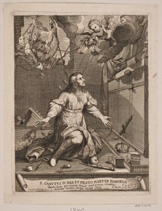 Knud den Hellige, lidende Martyrdøden af Andreas Reinhardt