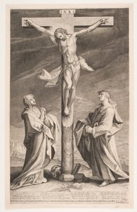 Kristus på korset mellem Maria og Johannes af Andreas Reinhardt