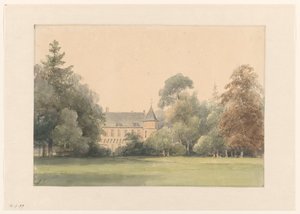 Udsigt over Oude Loo af Andreas Schelfhout